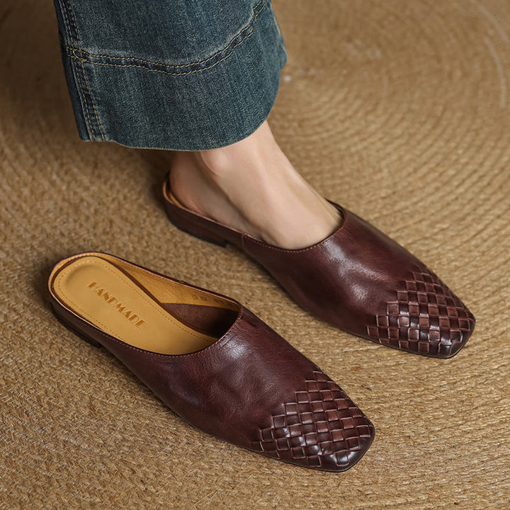 Rosalyn | Women's Woven Leather Mules