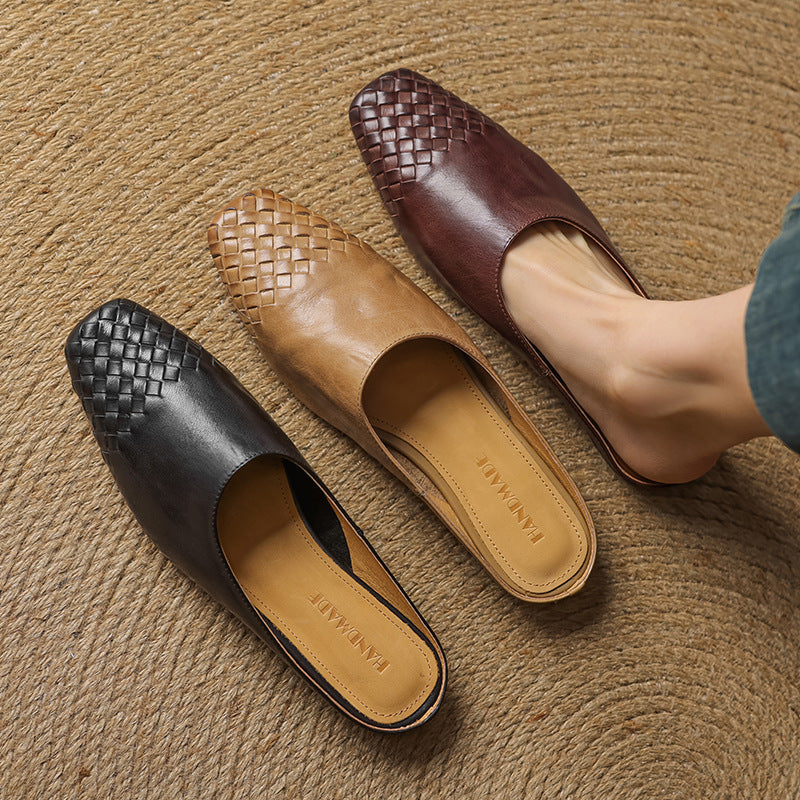 Rosalyn | Women's Woven Leather Mules