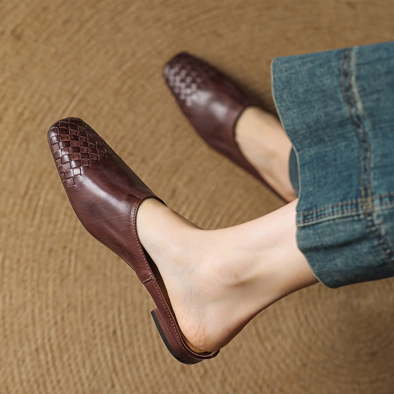 Rosalyn | Women's Woven Leather Mules