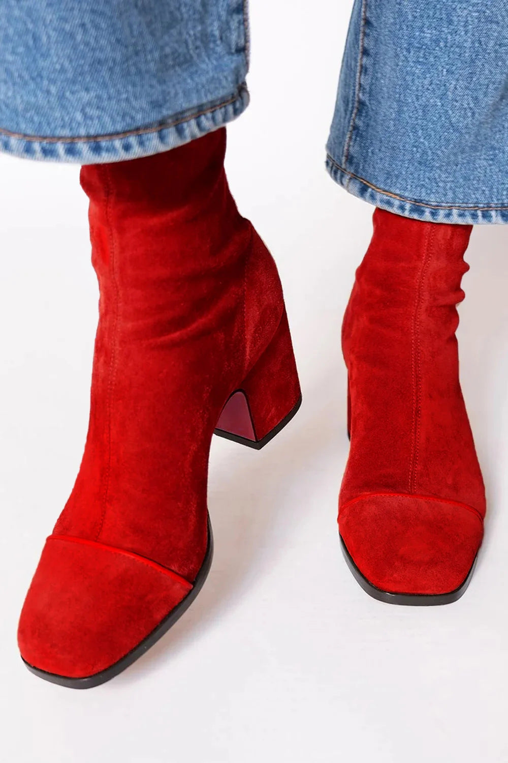 Marchesa | Women's Square Toe Block Heel Boots