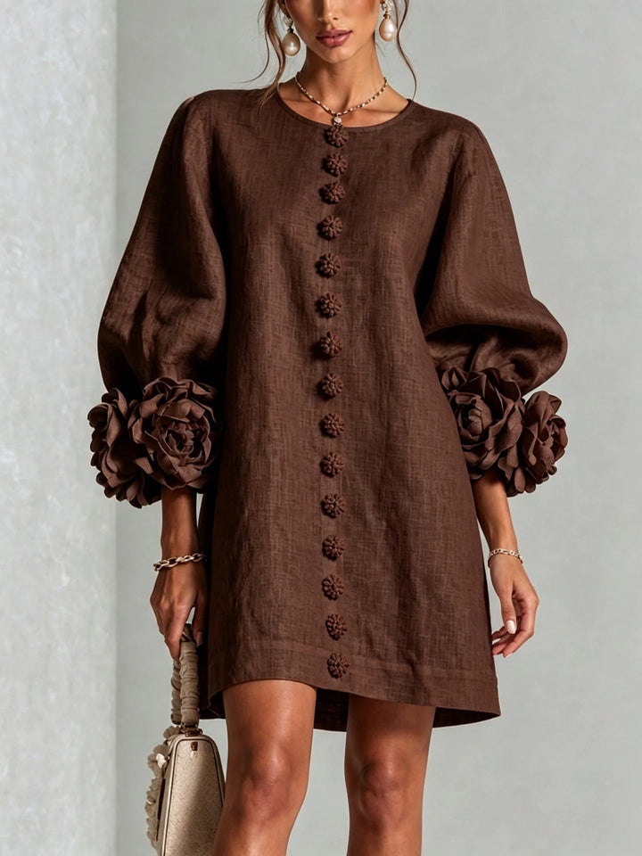 Florine | Women's Floral Button-Down Mini Dress