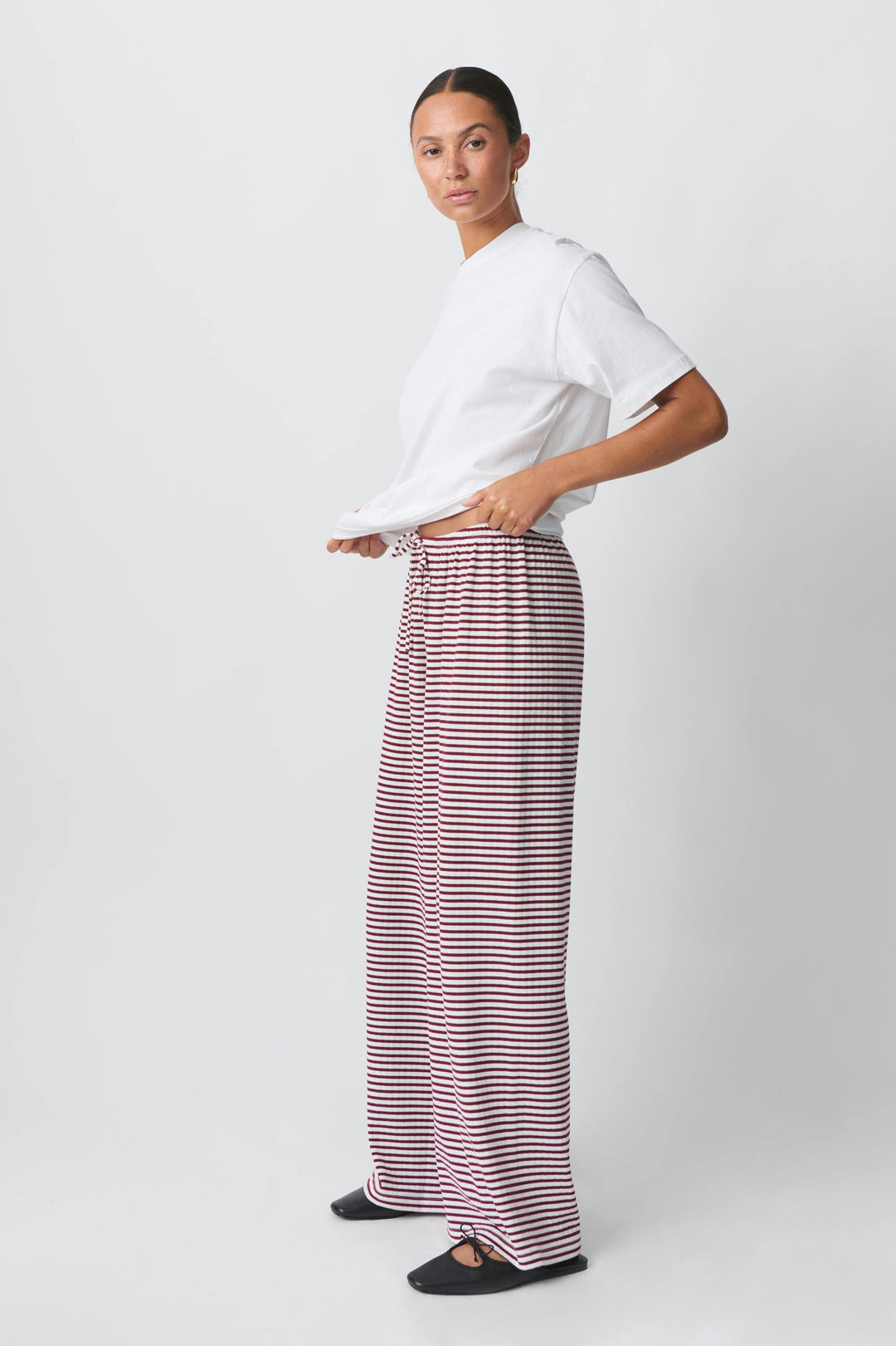 Darina Striped Wide-Leg Lounge Pants - image 8