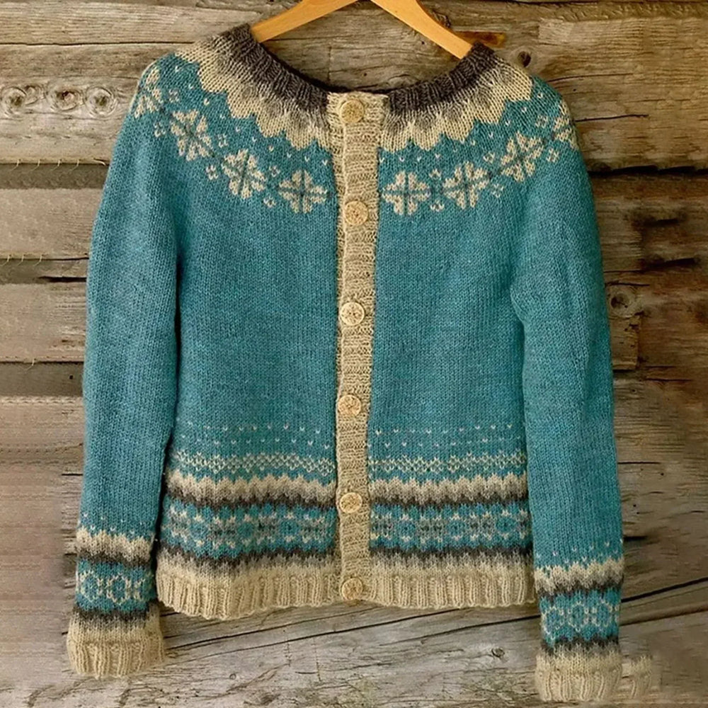 Elisabeta | Women's Fair Isle Knit Cardigan