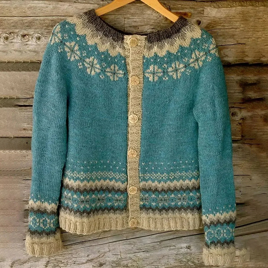 Elisabeta | Women's Fair Isle Knit Cardigan