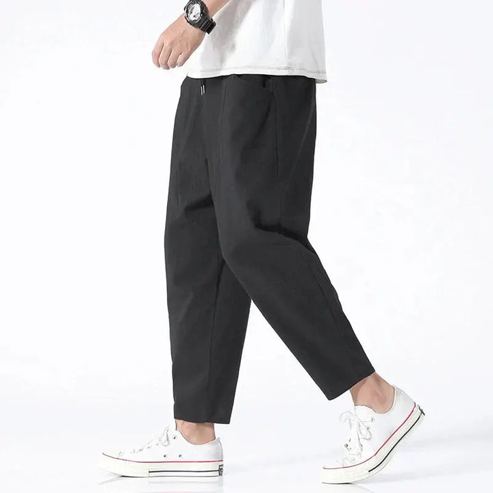 Herren-Hose Kyoto – Verkürzte, schmal zulaufende leichte Freizeithose