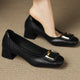 Novalisse | Women's Comfort Block Heel Court Shoes image 6