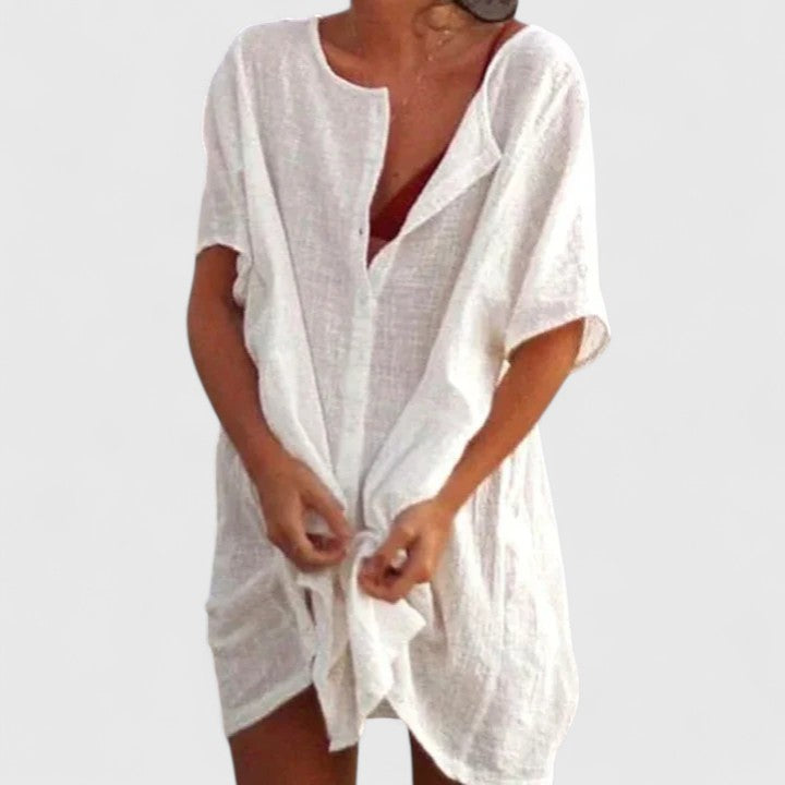Women's Tunic Relaxed-Fit Midi Dress for the Beach — view 1