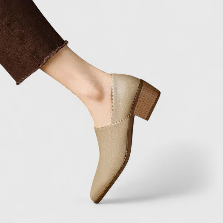 Elsabeth Orthopedic-Style Pointed Pumps with Low Block Heel - image 2