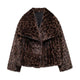 Lenora | Women's Faux-Fur Trim Hooded Coat for Cold Weather in Leopard Print