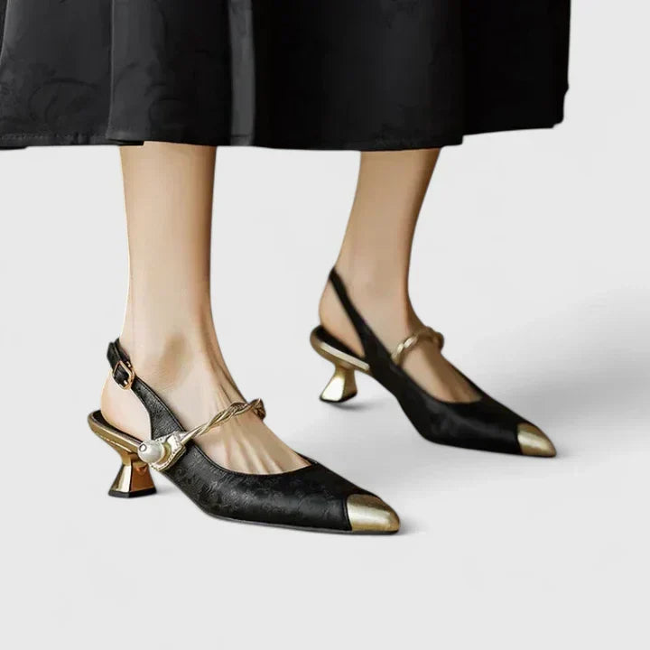 Selma | Women's Orthopedic-Style Heels with Textured Upper for Formal Occasions