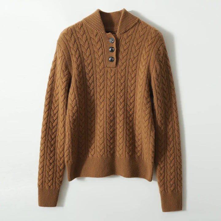 Nathalia | Women's Button-Up Cable Knit Sweater