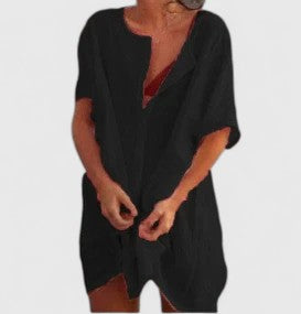 Women's Tunic Relaxed-Fit Midi Dress for the Beach — view 12