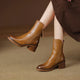 Zaria | Women's Block Heel Zip-Up Ankle Boots