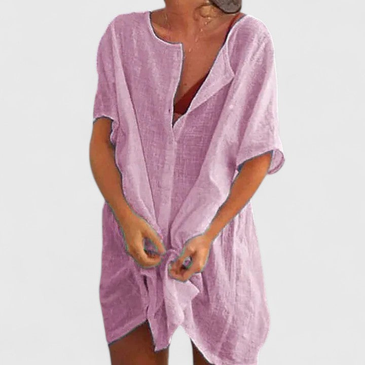 Women's Tunic Relaxed-Fit Midi Dress for the Beach — view 2