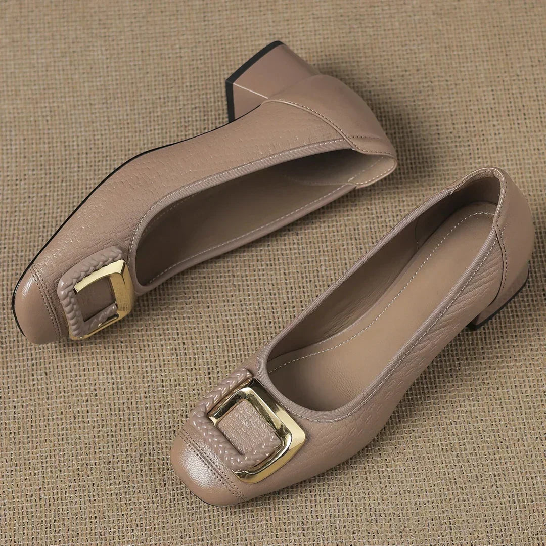 Novalisse | Women's Comfort Block Heel Court Shoes image 3