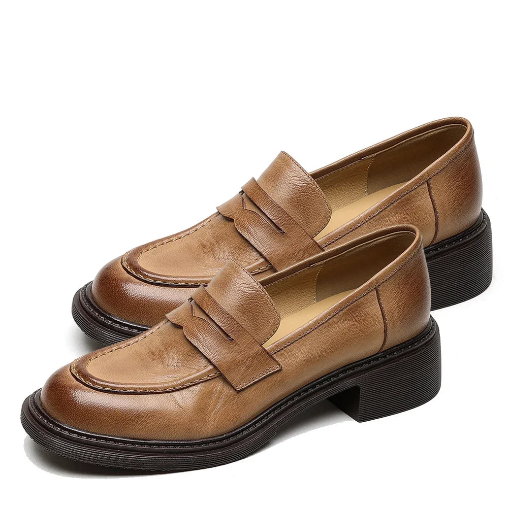 Natalie | Women's Leather T-Bar Flat Shoes image 2