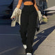 Amberly | Women's Cropped Oversized Trousers for Layering in Black