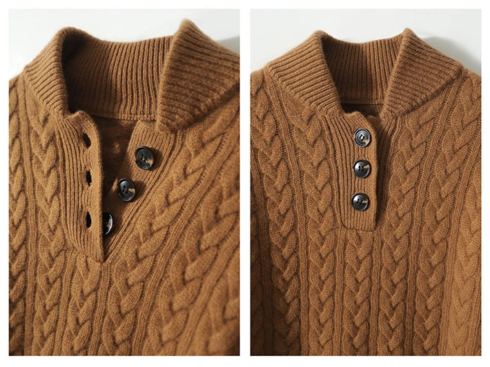 Nathalia | Women's Button-Up Cable Knit Sweater