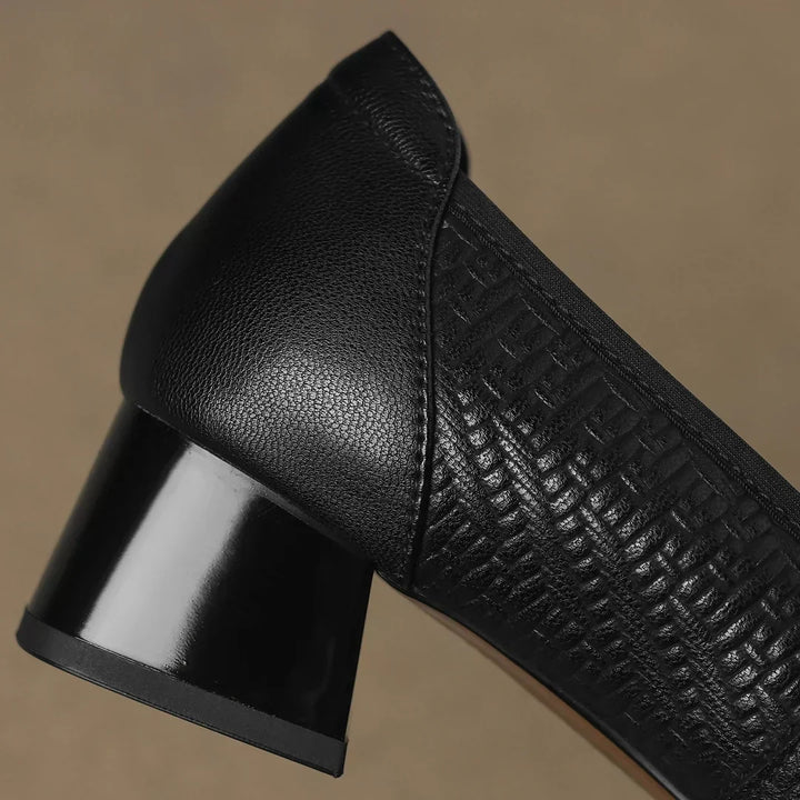 Novalisse | Women's Comfort Block Heel Court Shoes image 5
