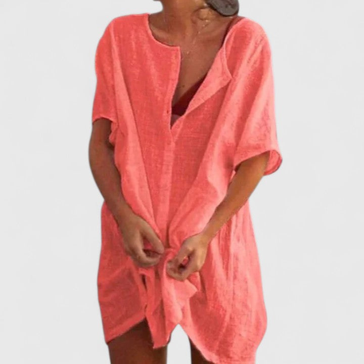 Women's Tunic Relaxed-Fit Midi Dress for the Beach — view 5