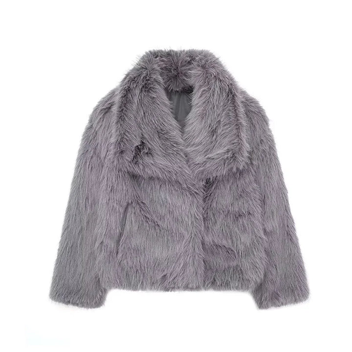 Lenora | Women's Faux-Fur Trim Hooded Coat for Cold Weather in Grey