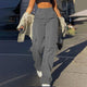 Amberly | Women's Cropped Oversized Trousers for Layering in Grey