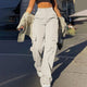 Amberly | Women's Cropped Oversized Trousers for Layering in Beige