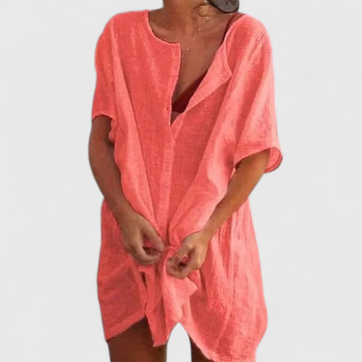Women's Tunic Relaxed-Fit Midi Dress for the Beach — view 4