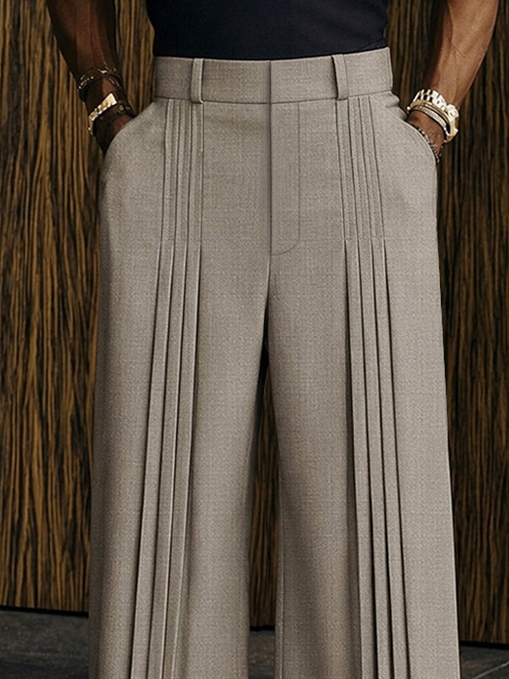 Montague | Men's Pleated Wide-Leg Trousers for Smart Occasions, image 4