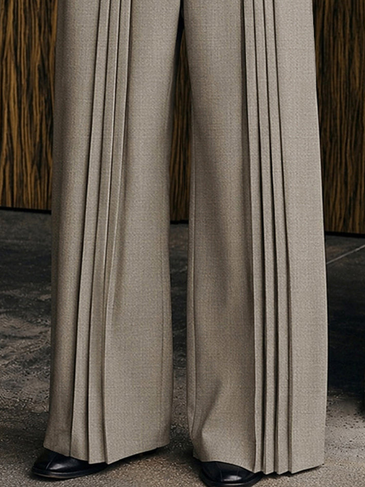 Montague | Men's Pleated Wide-Leg Trousers for Smart Occasions, image 5