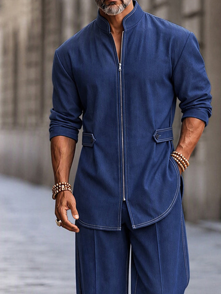 Sinclair | Men's Zip-Up Jacket and Trousers Set for Fall, image 5