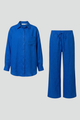 Eartha | Women’s Two-Piece Set with Button Shirt and Straight Trousers