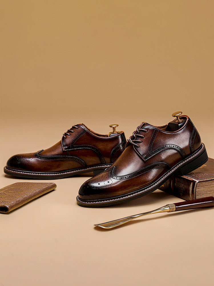 Percival | Men's Wingtip Leather Brogues for the Office, image 6