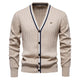 Sylvie | Women's V-Neck Button-Front Cardigan for Cold Weather in Apricot
