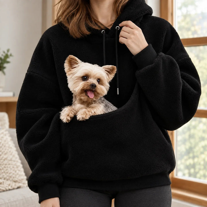 Wrenna | Women's Knitted Pet Pocket Hoodie