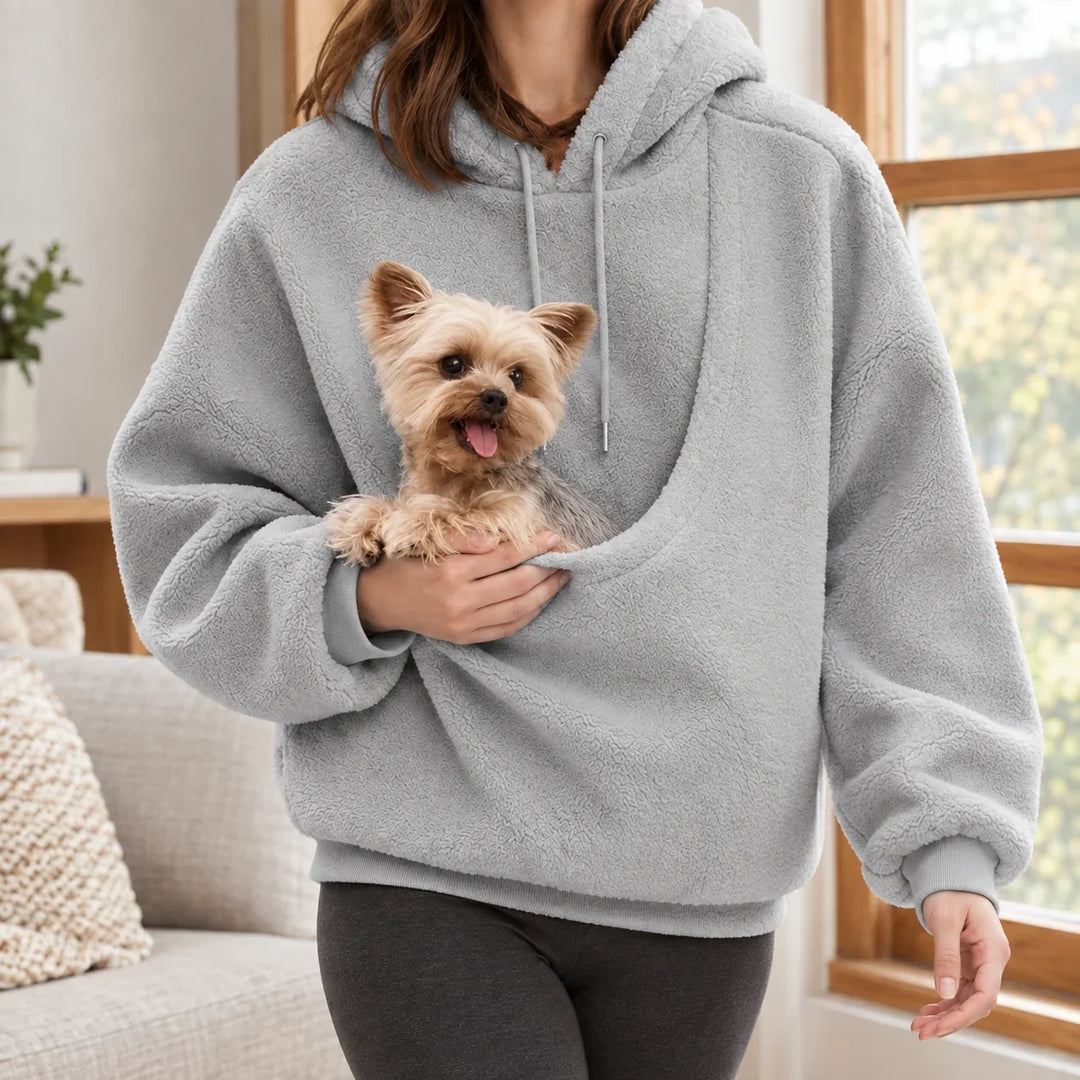 Wrenna | Women's Knitted Pet Pocket Hoodie