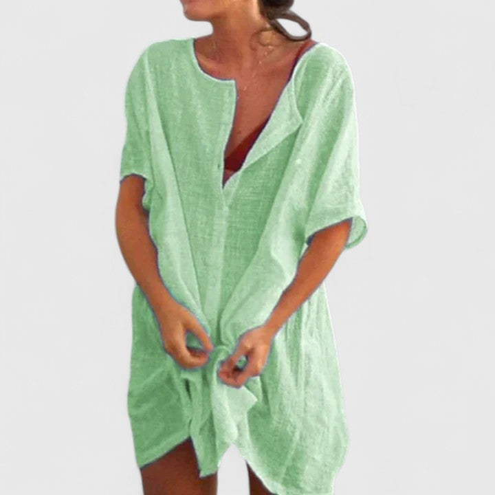 Women's Tunic Relaxed-Fit Midi Dress for the Beach — view 7