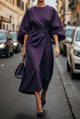 Wendy | Midi Dress with Lantern Sleeves for Women - Lavinem