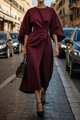 Wendy | Midi Dress with Lantern Sleeves for Women - Lavinem