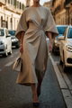 Wendy | Midi Dress with Lantern Sleeves for Women - Lavinem