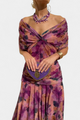 Women's Floral Pleated V-Neck Maxi Dress for Evening Wear — view 11