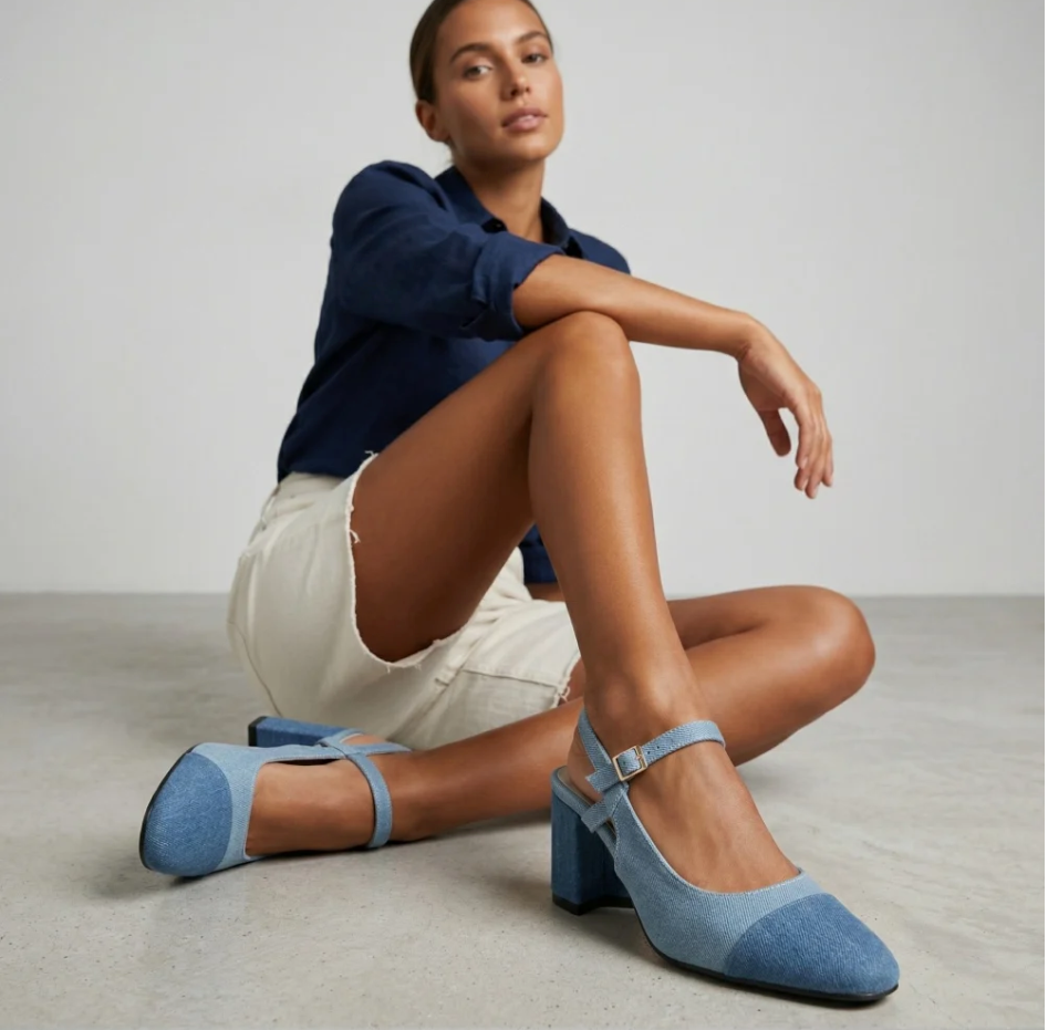 Elodie Orthopedic Chunky Heel Slingback Pumps