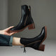 Noemi | Women's Block Heel Ankle Boots with Side Zip