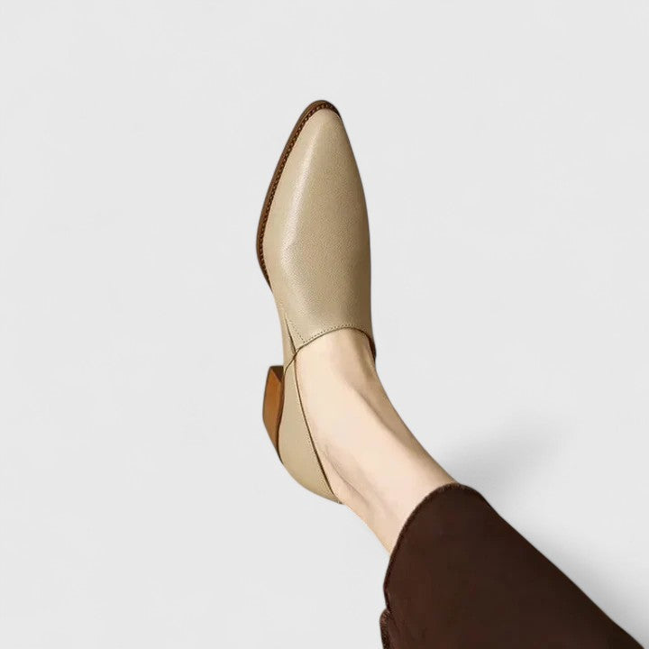 Elsabeth Orthopedic-Style Pointed Pumps with Low Block Heel - image 1