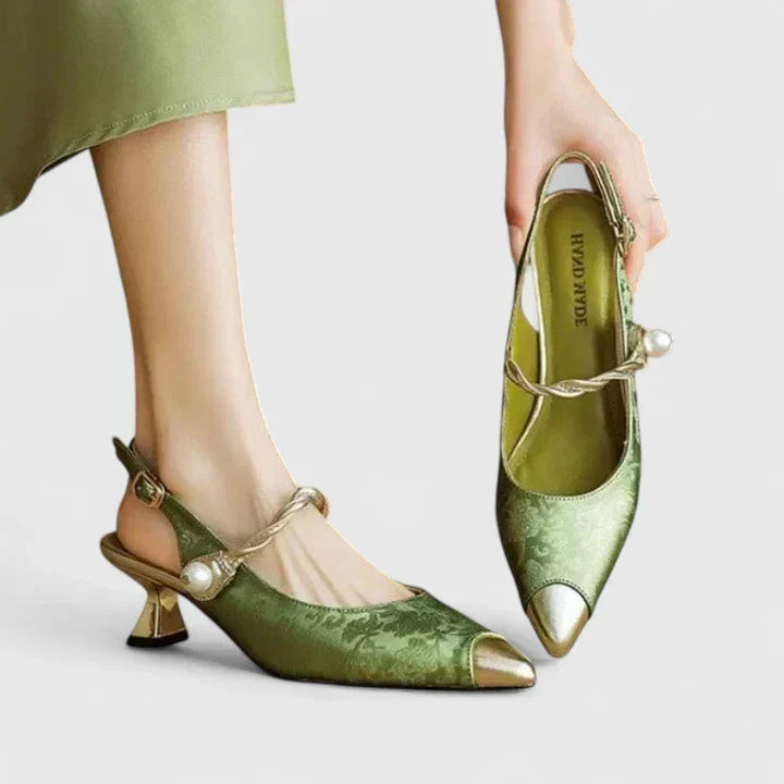 Selma | Women's Orthopedic-Style Heels with Textured Upper for Formal Occasions