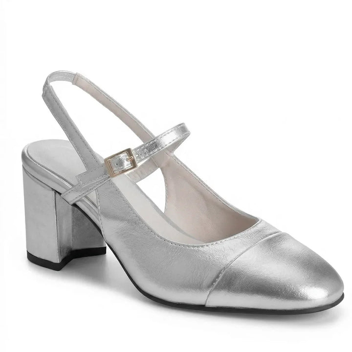 Elodie Orthopedic Chunky Heel Slingback Pumps