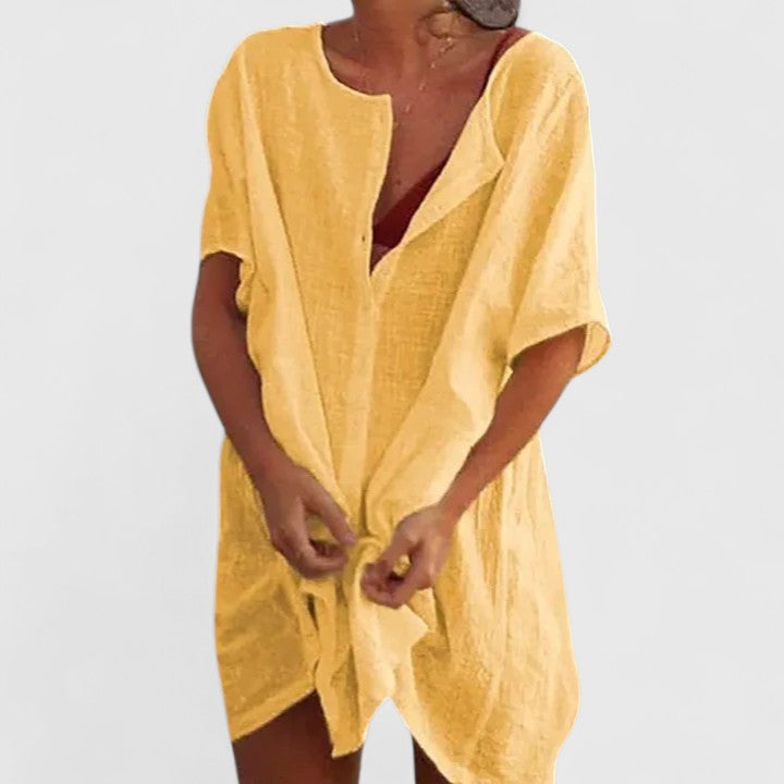 Women's Tunic Relaxed-Fit Midi Dress for the Beach — view 10