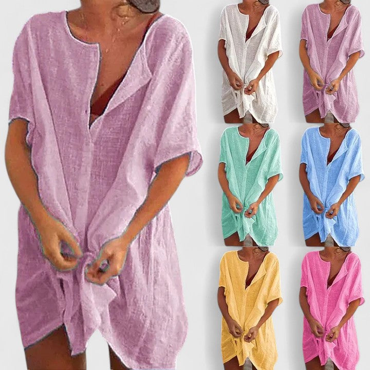 Women's Tunic Relaxed-Fit Midi Dress for the Beach — view 9