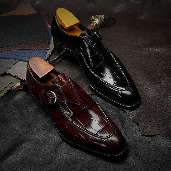 Chester | Men's Crocodile-Texture Loafers