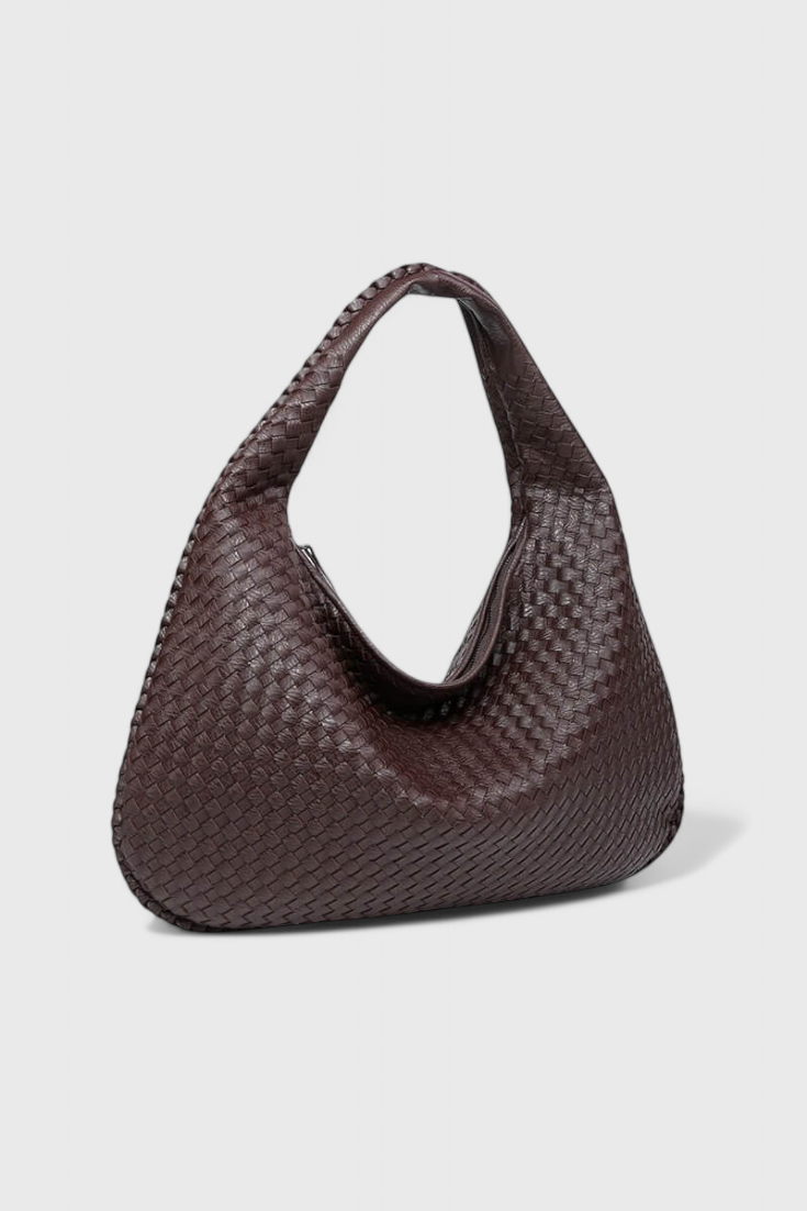 Odile | Women's Faux Leather Knitted Weave Shoulder Bag